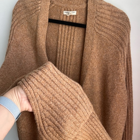 Christian Siriano Tan Open-Front Cardigan - 1X - Picture 4 of 9